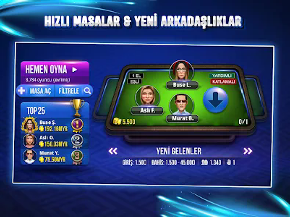 101 Yüzbir Okey Extra - Online screenshot