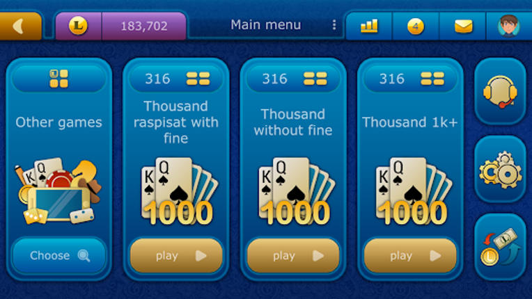 Thousand LiveGames online screenshot