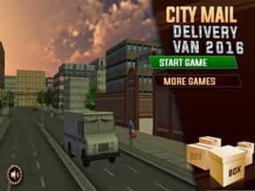 3D Postal Service - Postman Delivery Truck Driver Image