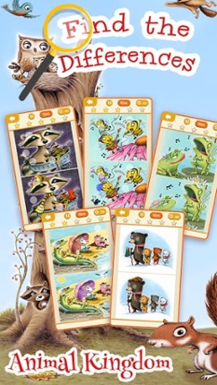Animal Kingdom Spot the Difference Picture Hunter Puzzle Games for Kids and Family- Search and find differences in each pic! Free Edition Image
