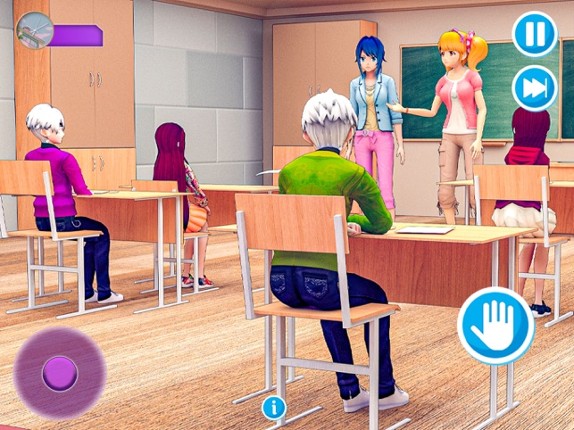 Anime High School Teacher 3D Image