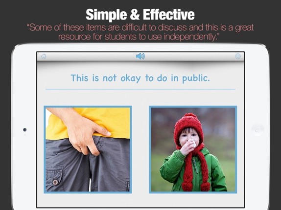 Autism Social Categories and Behaviour App screenshot