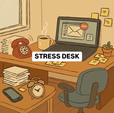 Interactive Illustration – Stress Desk Image