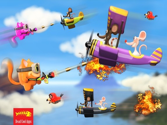 Airplane Cats vs Rats FREE - Tiny Flying Angry Air Battle Game Image