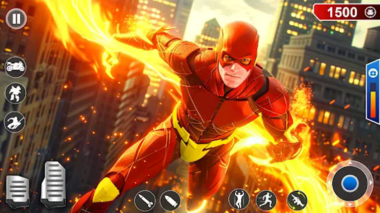 Flying Fire Hero Robot Game screenshot