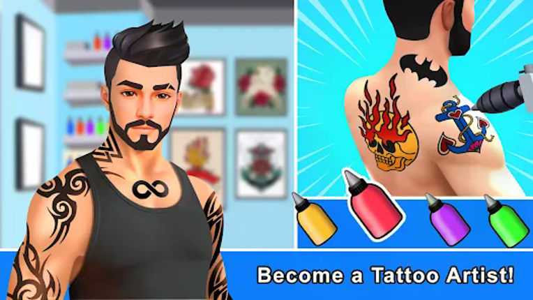 Ink Tattoo Game Art ASMR screenshot