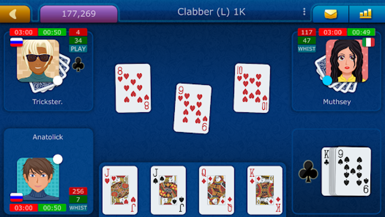 Clabber LiveGames online screenshot