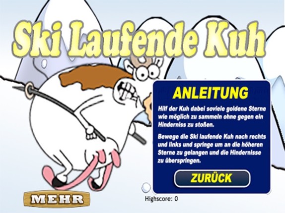 Die Verrückte Ski Laufende Kuh screenshot