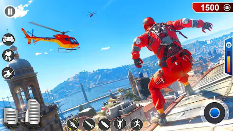 Flying Fire Hero Robot Game screenshot