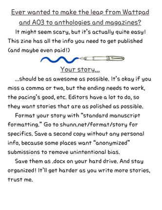 How to get your short fiction published! the zine Image