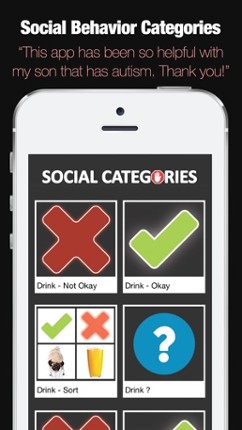 Autism Social Categories and Behaviour App screenshot