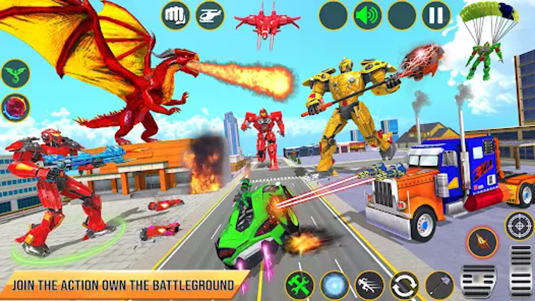 Dragon Robot Car Games 3d Image