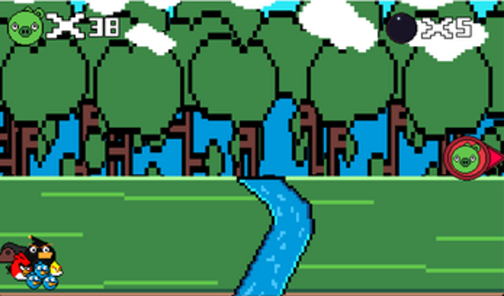 Angry birds pixel art screenshot