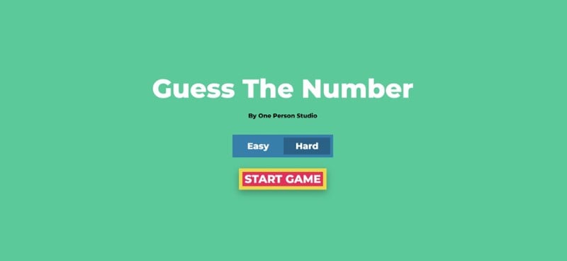 GUESS THE NUMBER Game Cover