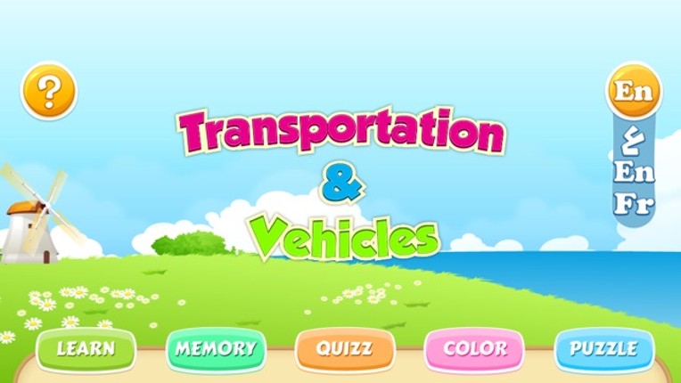 Vehicles and transportation : free coloring, jigsaw puzzles and educative games for kids and toddlers Image