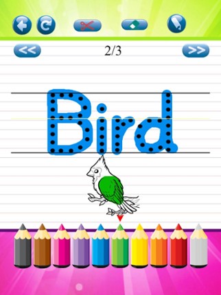 ABC Writing Alphabet Coloring Image