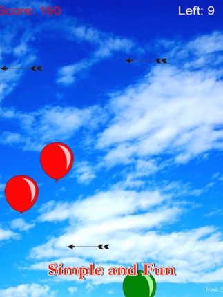 Aim And Shoot Balloon With Bow - No Bubble In The Sky Free Image