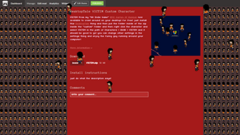 DesktopTale VICTIM Custom Character screenshot