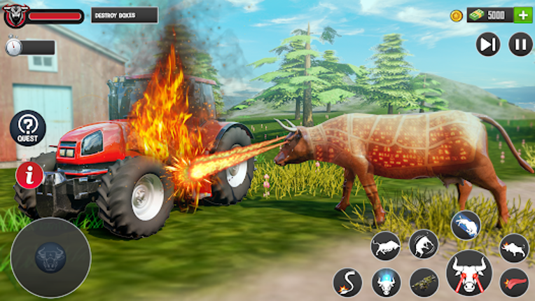 Scary Cow Wild Animal Rampage Image