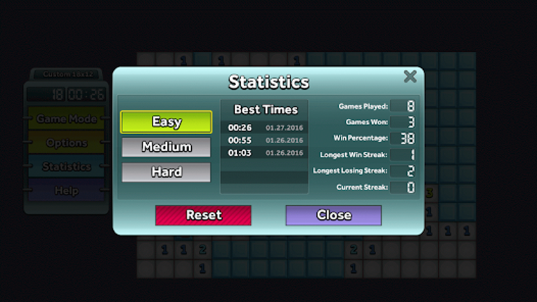 Simple Minesweeper screenshot