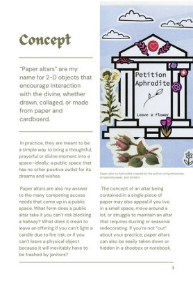 Paper Altars Zine by A. Snail screenshot