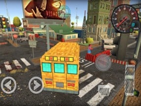 Pixel School Bus Free Style Driving Image