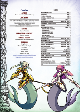 Eldritch Ancestries: Merfolk [Pathfinder 2E] SFW screenshot