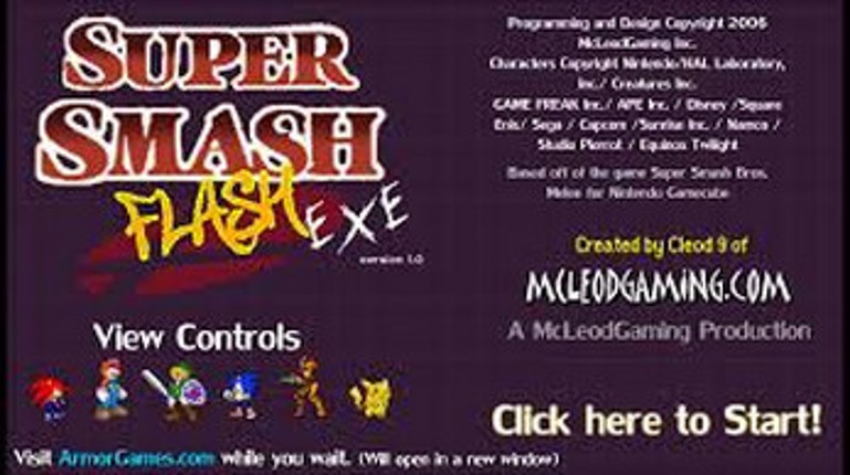 Super smash flash screenshot