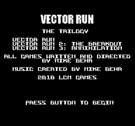 Vector Run - The Trilogy (2018) (NES) Game Cover