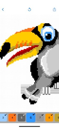 Color By Number Pixel Art. Image