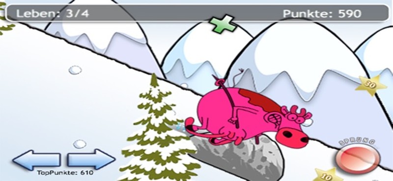 Die Verrückte Ski Laufende Kuh screenshot