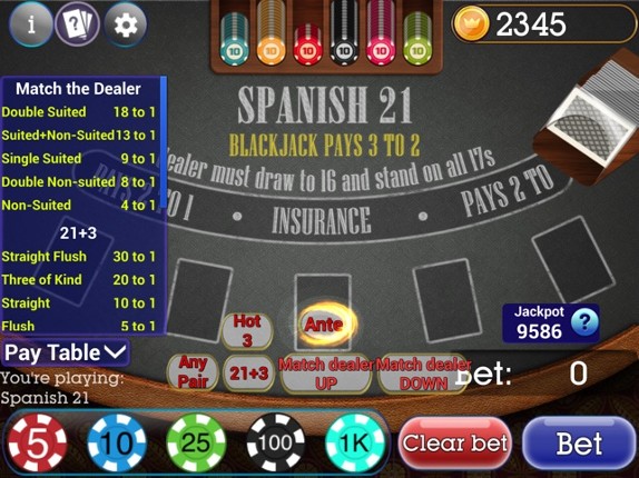 Spanish Blackjack 21 screenshot