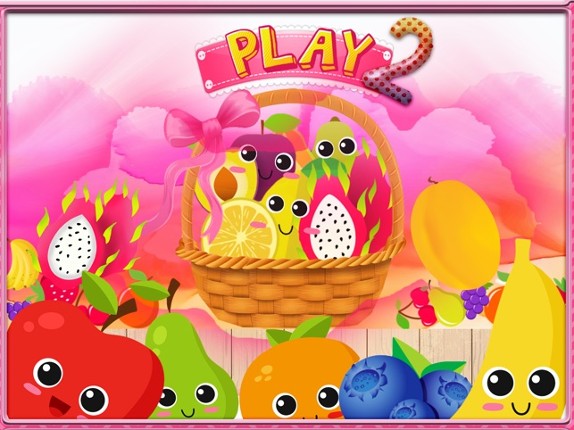Fruit Vocab &amp; Paint Game 2 - Artstudio for kids screenshot