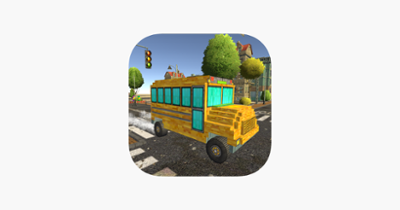 Pixel School Bus Free Style Driving Image