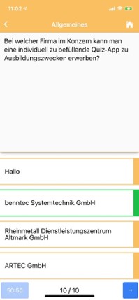 Quiz-App Q?A screenshot