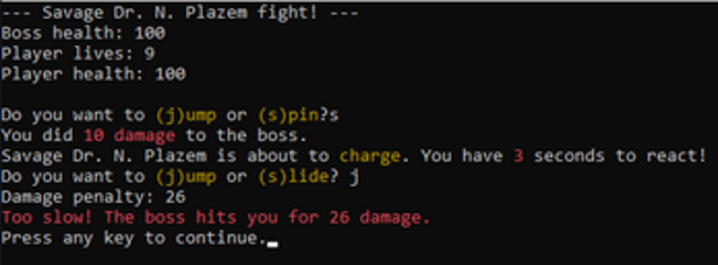 Crash Bandicoot Text Adventure screenshot
