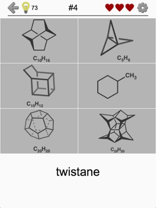 Hydrocarbons Chemical Formulas screenshot