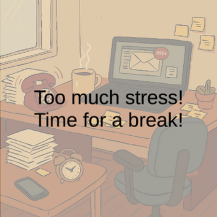 Interactive Illustration – Stress Desk Image