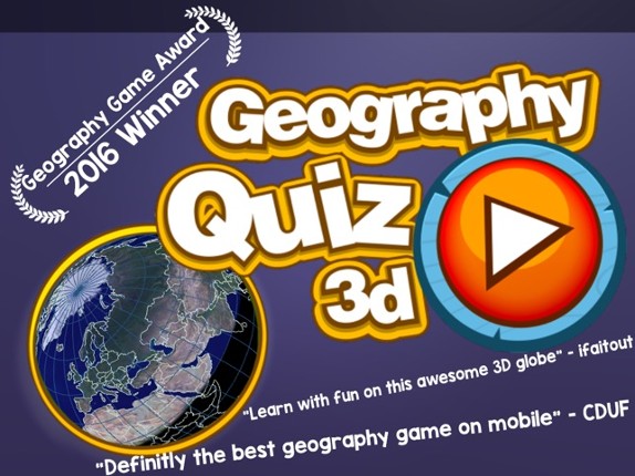 GEO GLOBE QUIZ 3D - Free World City Geography Quizz App screenshot