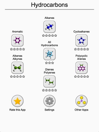 Hydrocarbons Chemical Formulas screenshot