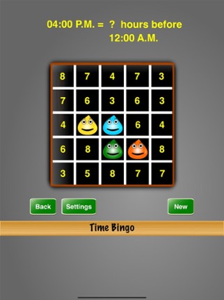 Time Bingo screenshot