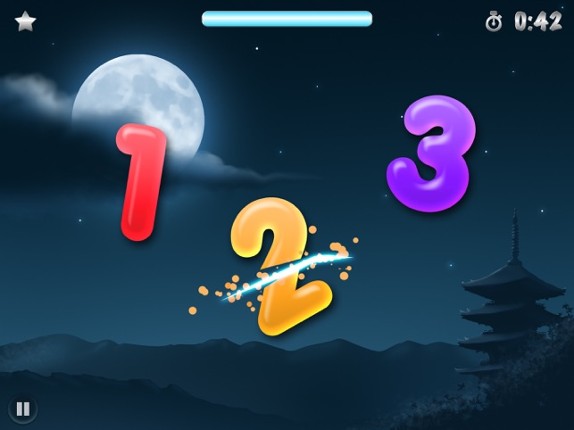 123 Ninja the First Numbers Slicing Game for Kids screenshot