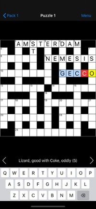 Cryptic Crossword screenshot
