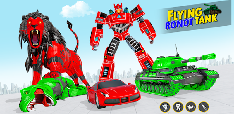 Army Tank Lion Robot Car Games Image