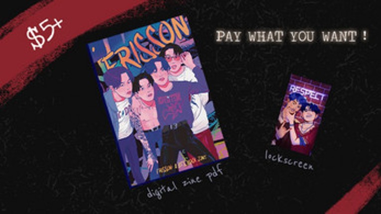 frisson: a bts rock zine screenshot