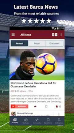 Barcelona Football News screenshot