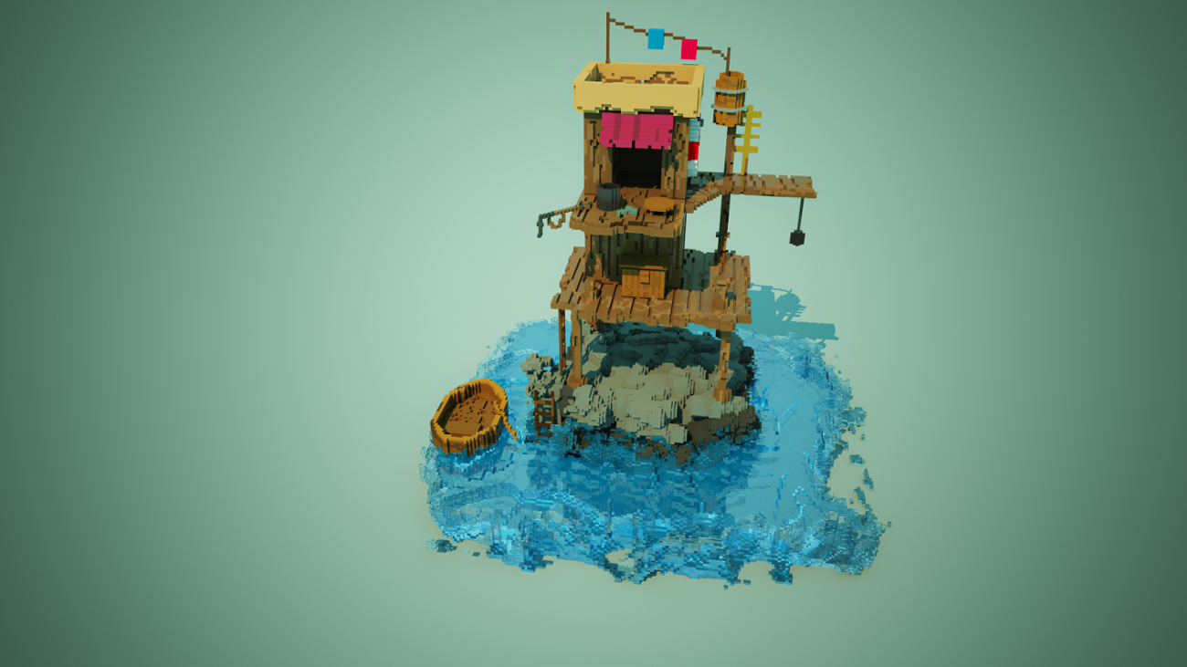 Games like voxel 3D fisher tower