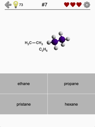 Hydrocarbons Chemical Formulas screenshot