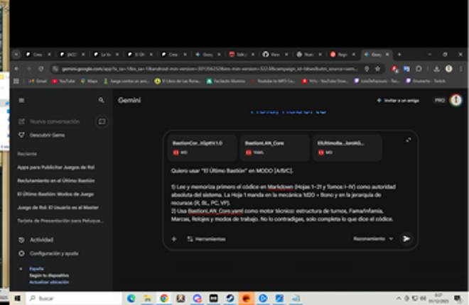 La Vanguardia del Bastión. el pionero juego de rol IAFRIENDLY screenshot