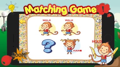 Monkey Matching : Remember Learning Game For Kid Image